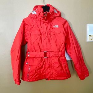 The North Face HyVent 600 Winter Sky Snow Jacket Bright Red Peach